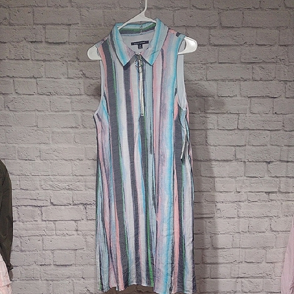 Zac& Rachel Striped Sleeveless Dress(M) NWT